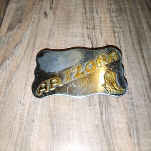 Vintage Chambers Belt Co. Phoenix Az. "ARIZONA" Belt Buckle USA Nickel Silver